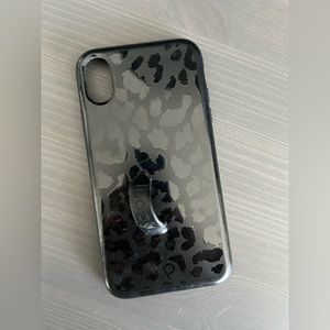 Loopy iPhone XR black leopard case